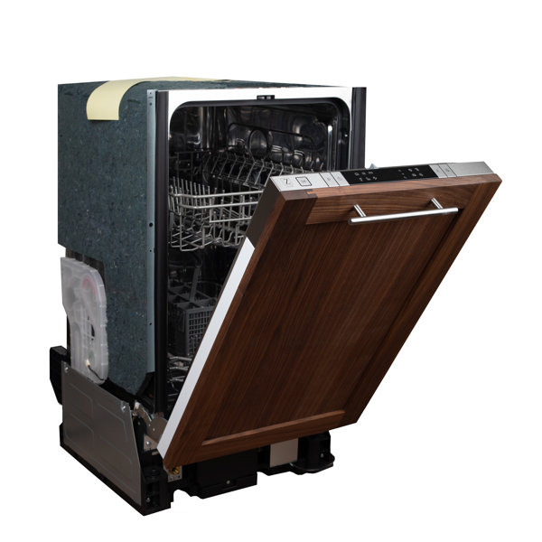 ZLINE Kitchen and Bath ZLINE 18 in. Compact Panel Ready Top Control Dishwasher with Stainless